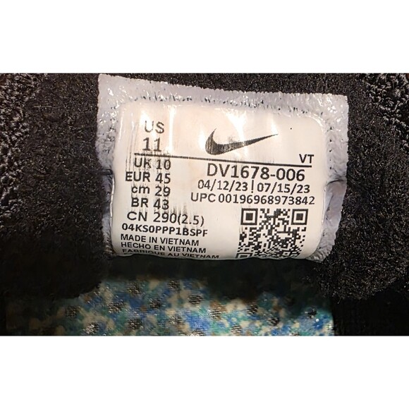 New Nike Men\'s Size 11 Air Vapormax 2023 FK (DV1678 006) Sneaker Trainer Black main image 7